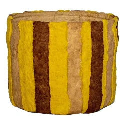 Materiale del progetto 05 Vaso decorativo in carta marrone e gialla