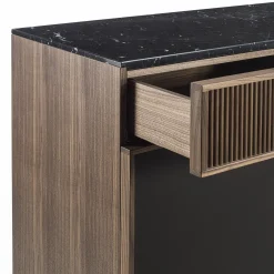 Melodia 2x mobile in legno marrone con piano in marmo