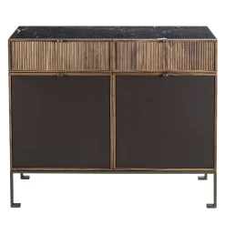 Melodia 2x mobile in legno marrone con piano in marmo