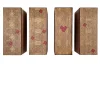 MESCOLANZA Set di 4 armadietti da parete in legno con intarsi