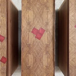 MESCOLANZA Set di 4 armadietti da parete in legno con intarsi