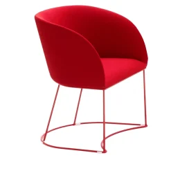 MILLY red VISITOR CHAIR #1 di Basaglia + Rota Nodari