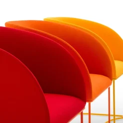MILLY red VISITOR CHAIR #1 di Basaglia + Rota Nodari