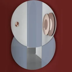 Mimina Grande specchio da parete blu