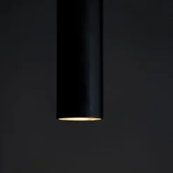 Mini lampada da soffitto Kyle Pl in ottone nero