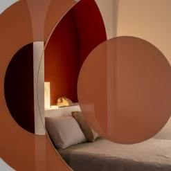 Minima Grande specchio da parete rosa