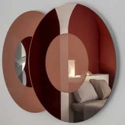 Minima Grande specchio da parete rosa