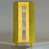 Mobile Aperto Iconic in Legno Giallo e Vetro