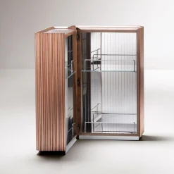 Mobile Bar Canneto Barista in Rame Spazzolato di Adriano Design