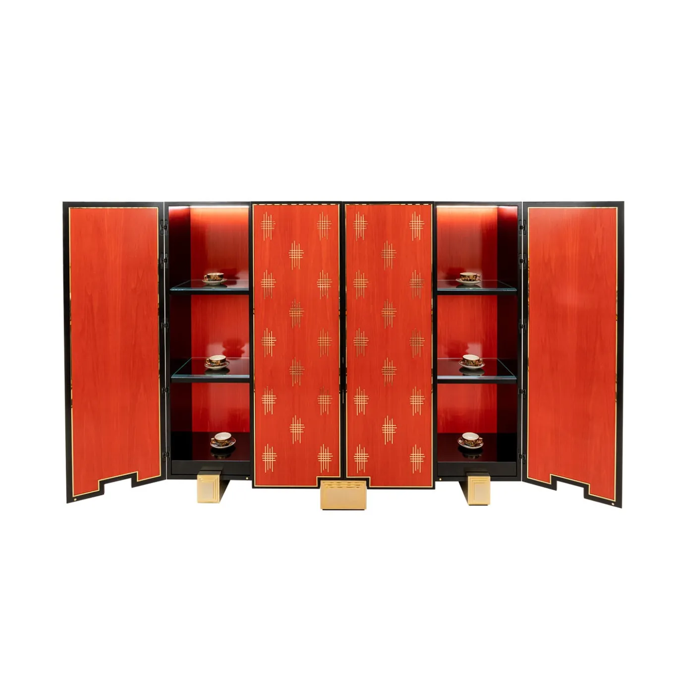 Mobile bar in legno rosso Bolivar