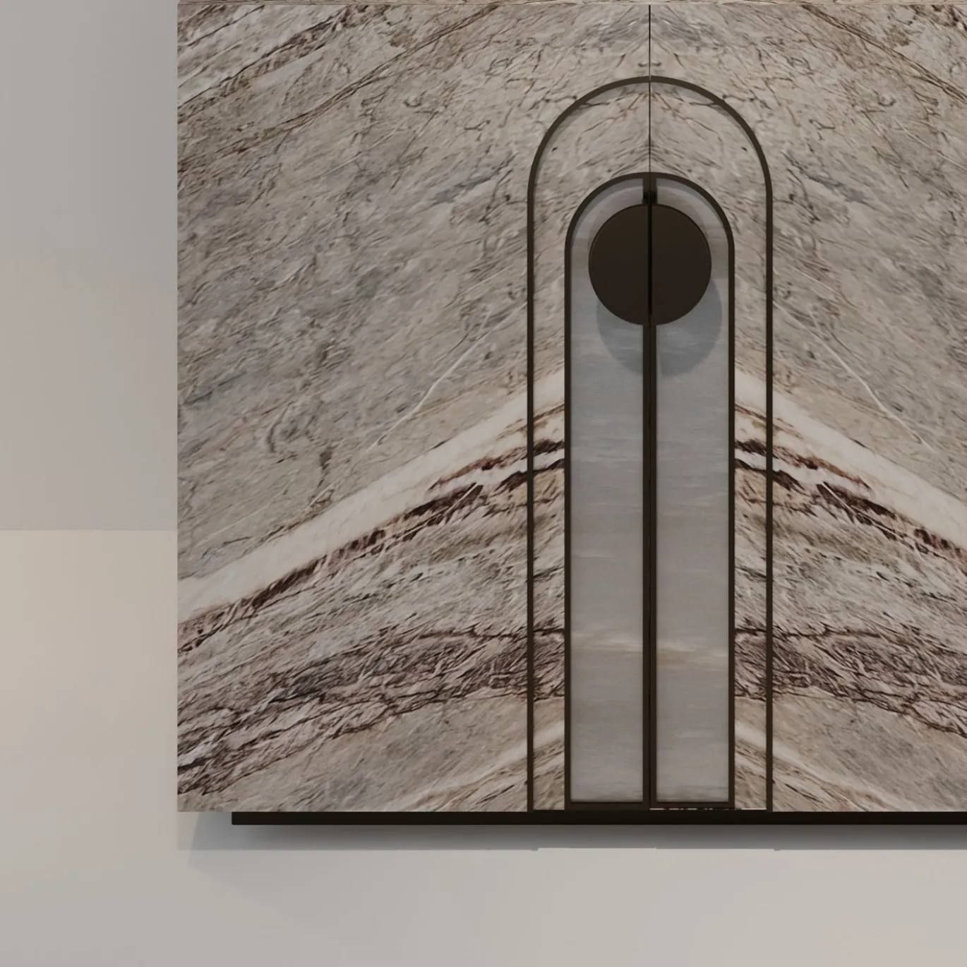 Mobile Consolle Aurelia in Marmo Fior di Pesco di Sheree Stuart Design