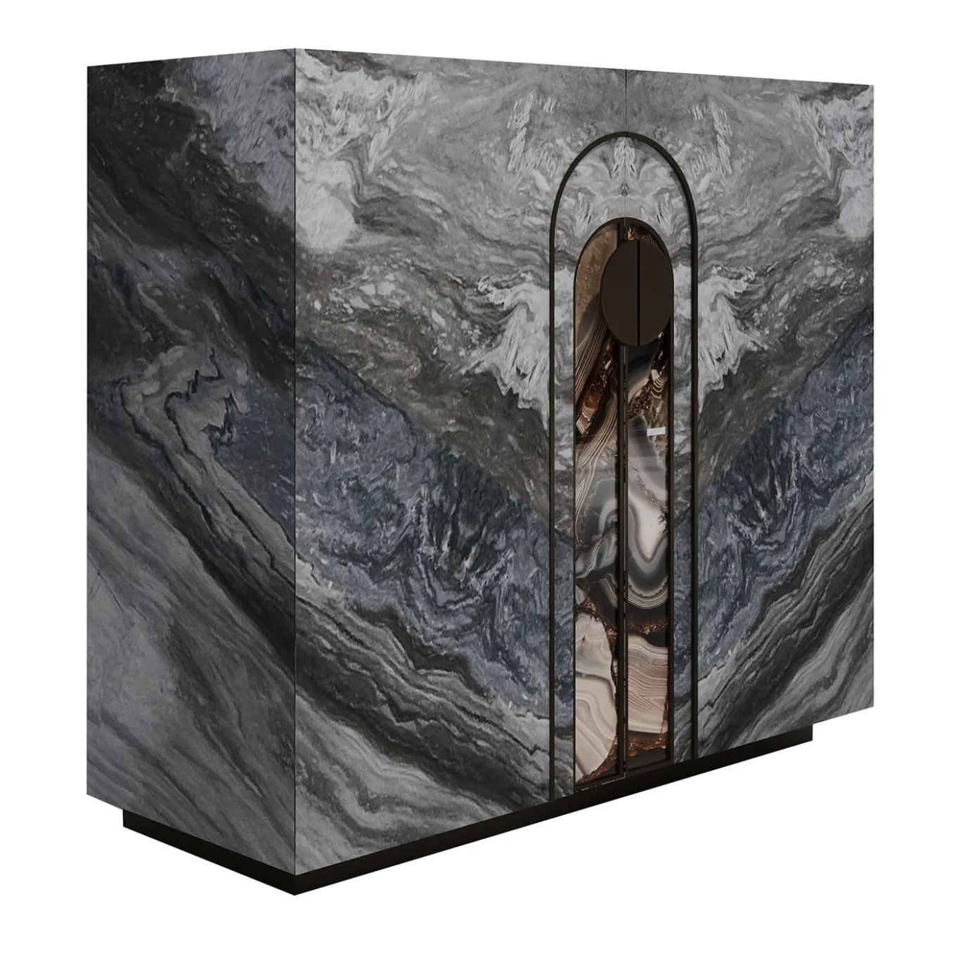 Mobile Consolle Aurelia in Marmo Palissandro Blu di Sheree Stuart Design