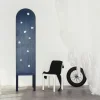 Mobile contenitore blu Blossom con anta singola e inserti in ceramica