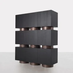 Mobiletto Rubik nero di Dainelli Studio