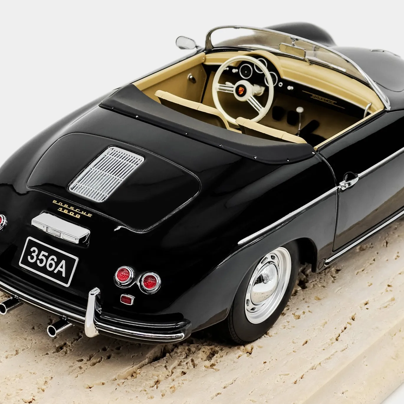 Modellino Porsche 356 A Speedster in Metallo Nero