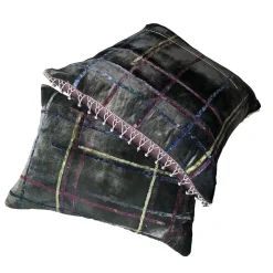 Mondrian 1 Cuscino in velluto nero