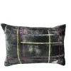Mondrian 2 Cuscino rettangolare in velluto nero