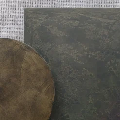 Monolite Tavolino Rettangolare Medio In Resina Spatolata Color Bronzo
