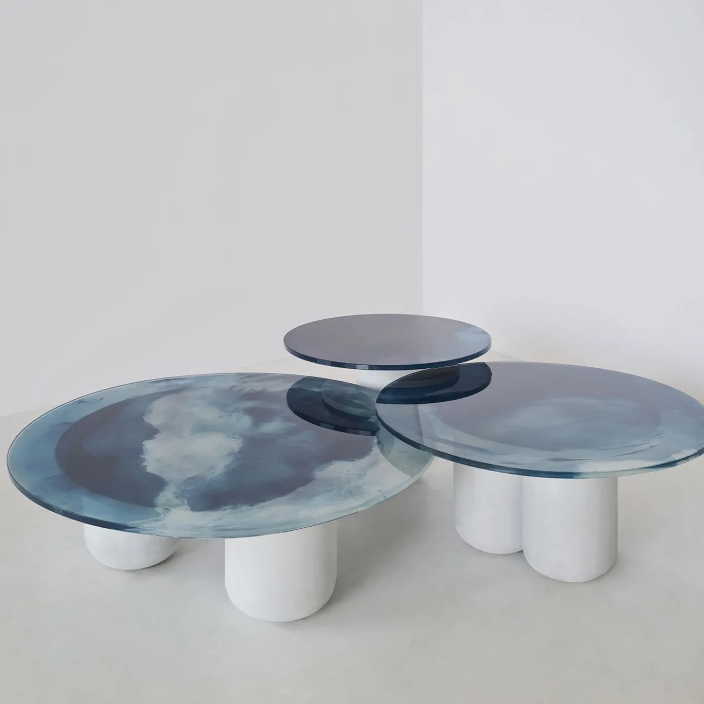 Mushroom Tavolino grande blu notte