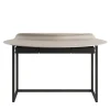Nakamura Soul White And Black Matte Metal Desk With Drawers