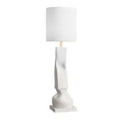 Nove+Crespano Lampada da tavolo in ceramica bianca naturale
