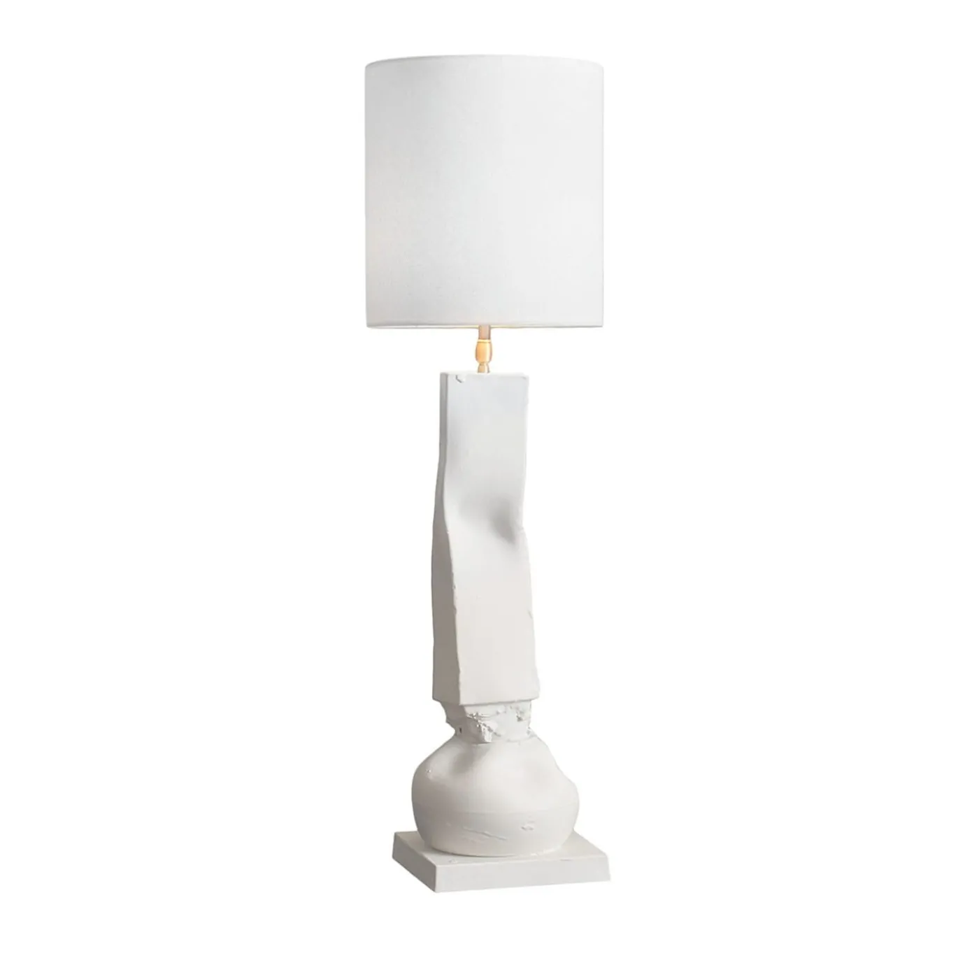 Nove+Crespano Lampada da tavolo in ceramica bianca naturale