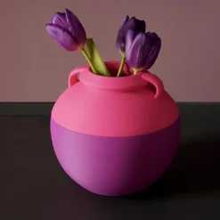 Numa Pompilio L Anfora bicolore viola e rosa