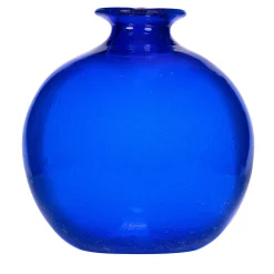 Origine Vaso in vetro di Murano blu