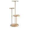 Orion satin brass metal side table