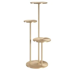 Orion satin brass metal side table