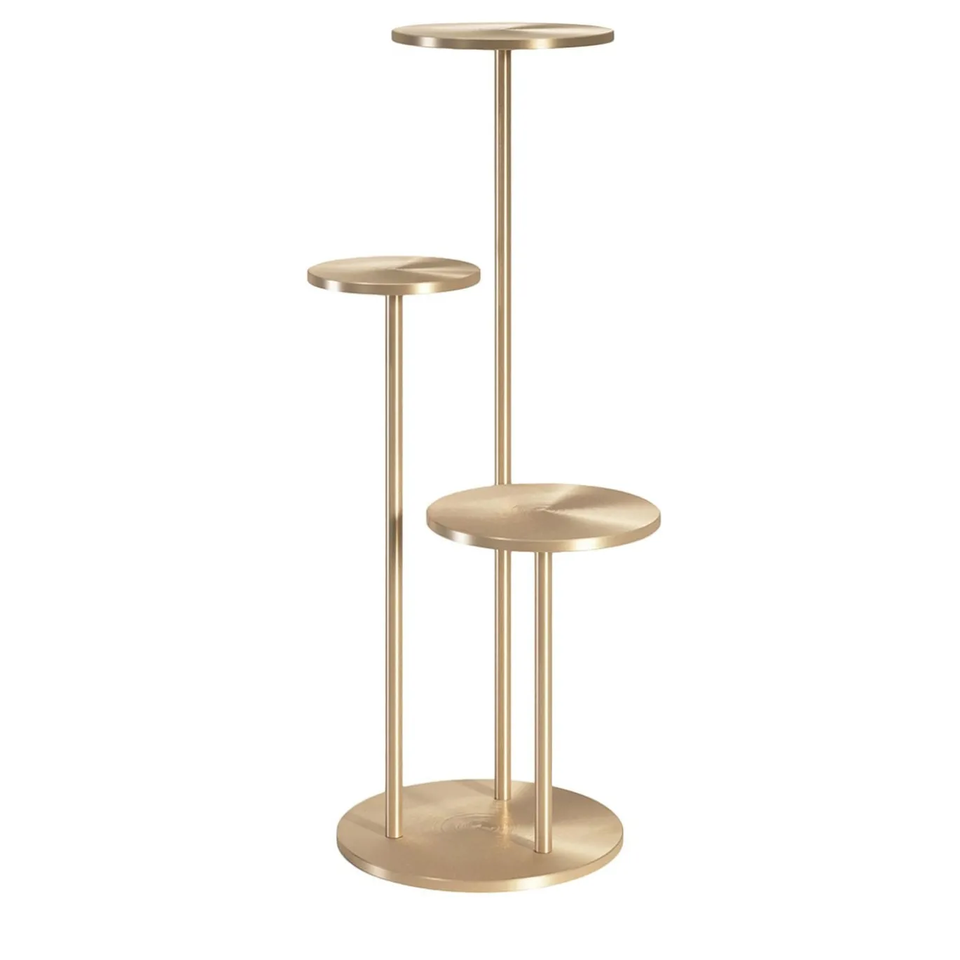 Orion satin brass metal side table