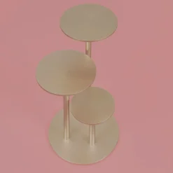 Orion satin brass metal side table