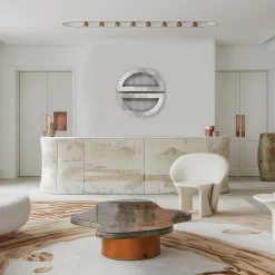 ORU Collection Decorazione da parete a mezzo cerchio in marmo calacatta di lusso