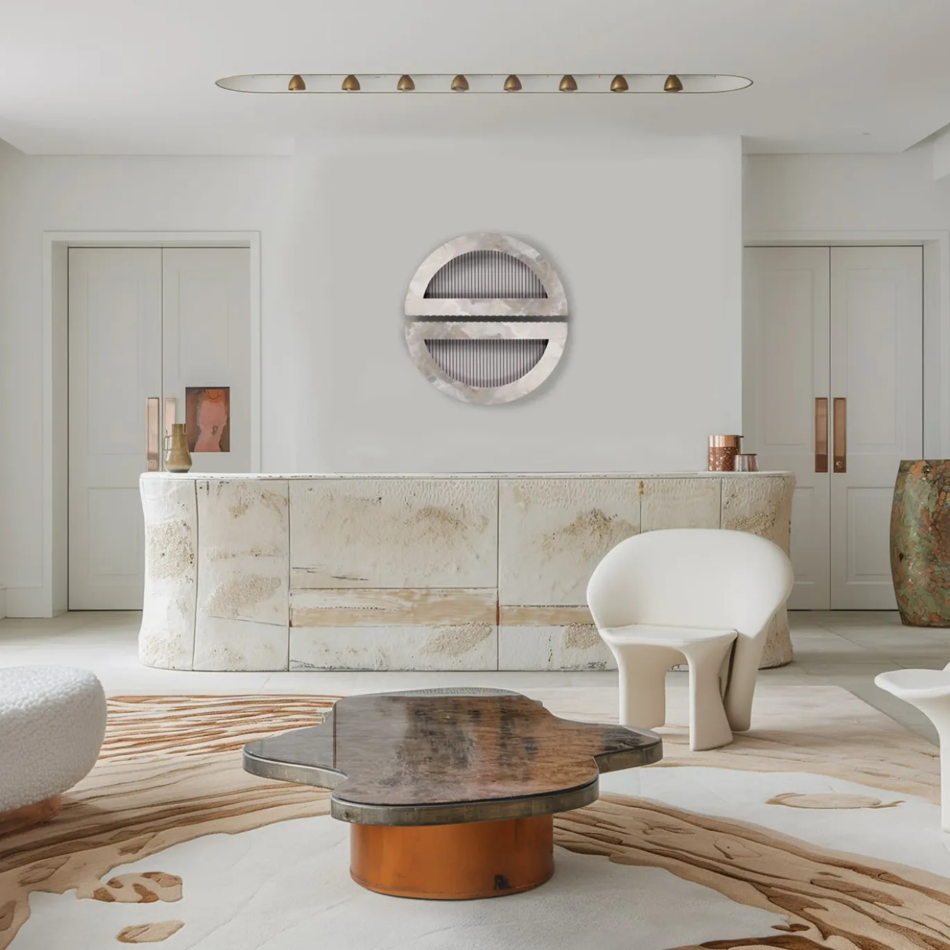 ORU Collection Decorazione da parete a mezzo cerchio in marmo calacatta di lusso