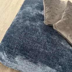Ottomano grande Stone in tessuto blue