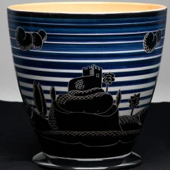Paesaggio Umbro Vaso in ceramica fatto a mano
