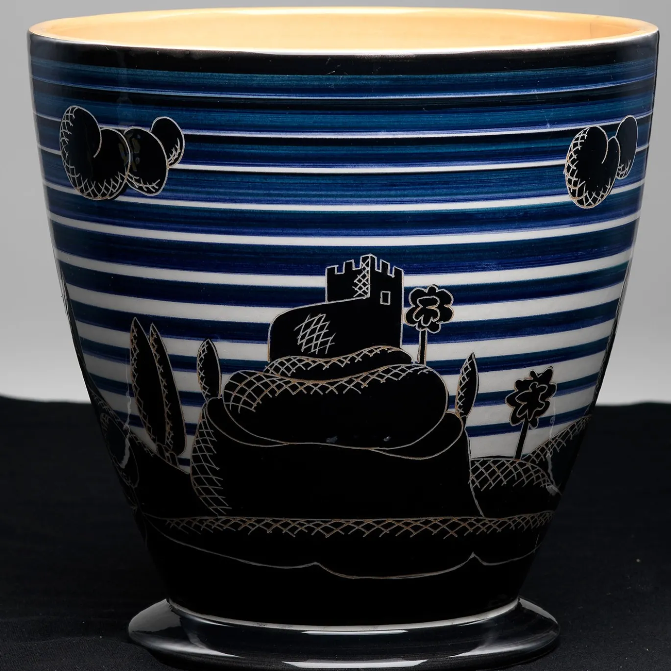 Paesaggio Umbro Vaso in ceramica fatto a mano