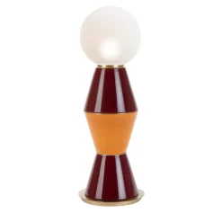 Palm Lampada da tavolo Media Burgundy e Arancione