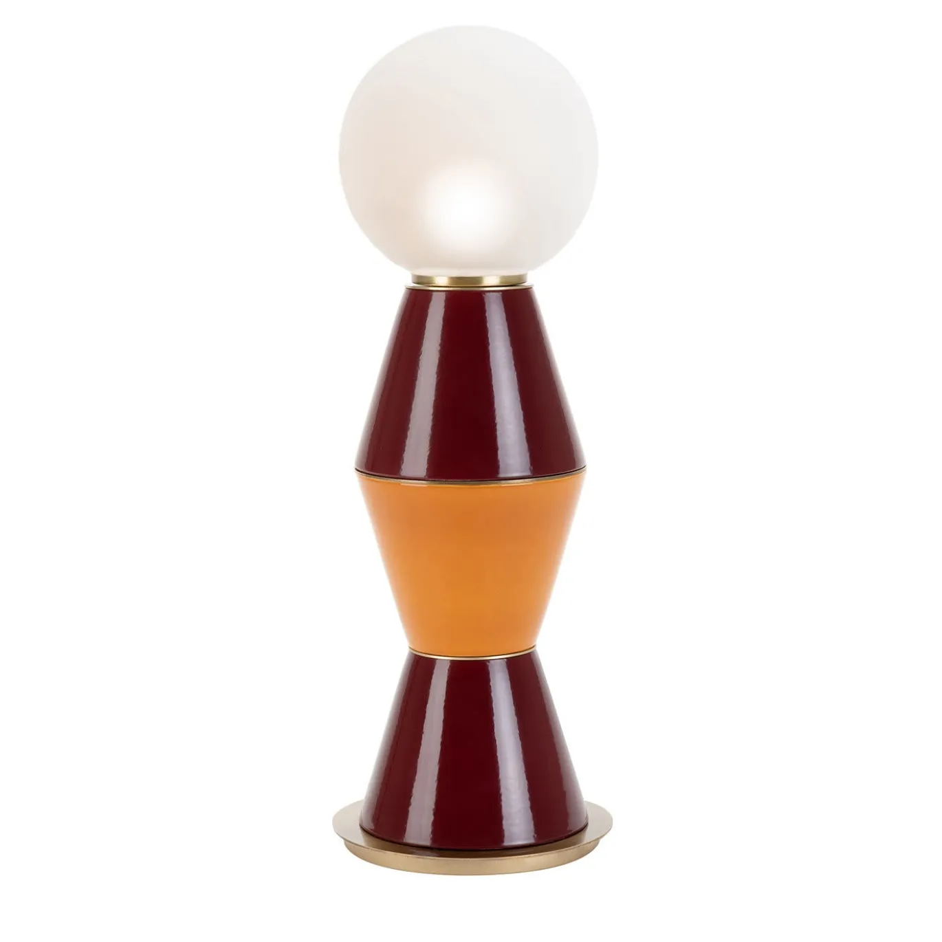 Palm Lampada da tavolo Media Burgundy e Arancione