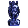 Panarea Testa di moro Donna Scultura in marmo blu