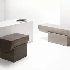 Panca Aurelia in Camoscio Beige