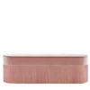 Panca con Frange in Velluto Rosa di Lorenza Bozzoli