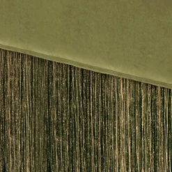 Panca con Frange in Velluto Verde di Lorenza Bozzoli