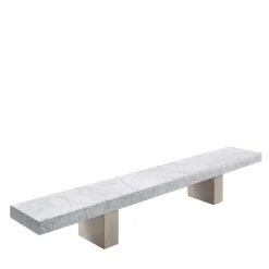 Panca da Esterno Span in Marmo Bianco di Carrara di John Pawson