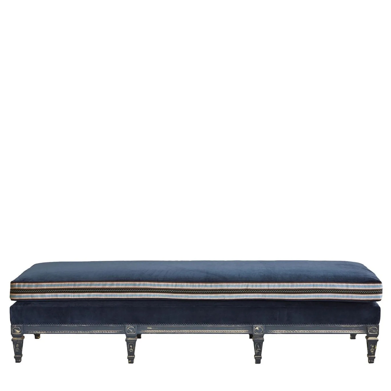 Panca Elliot in Velluto Blu