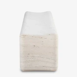 Panca esterna in pietra travertino beige Tinia
