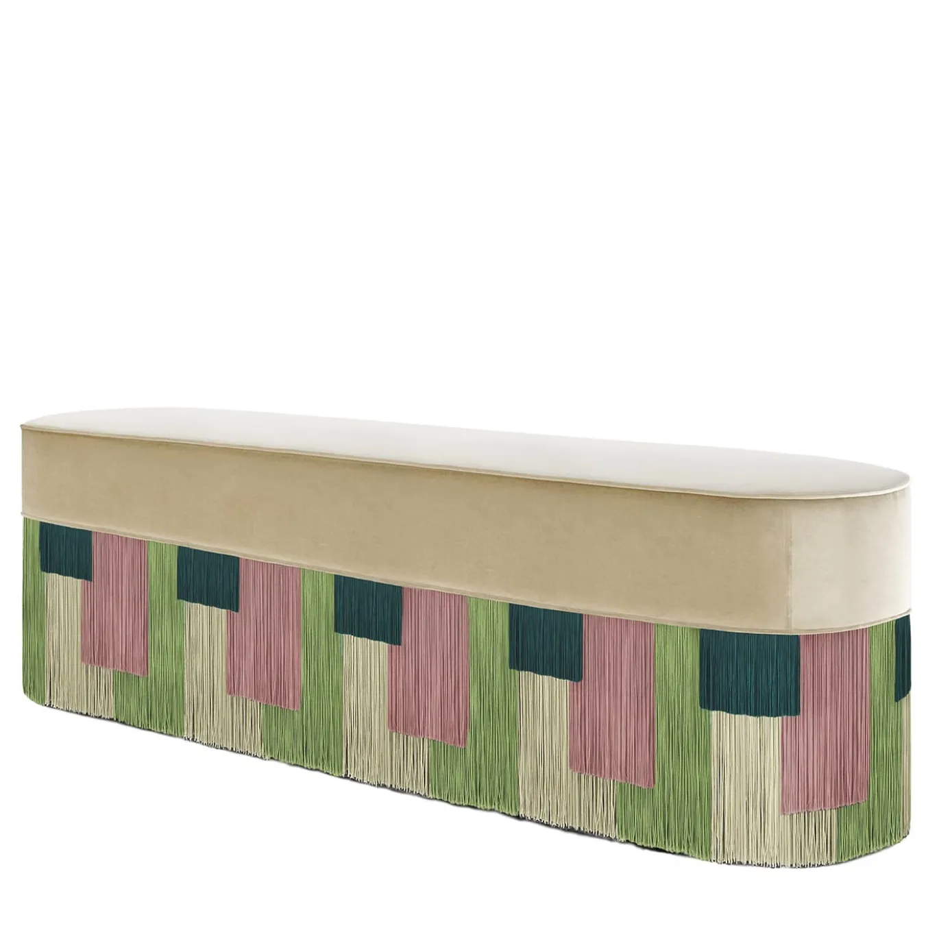 Panca Geo Stripe Policroma in Velluto #2 di Lorenza Bozzoli