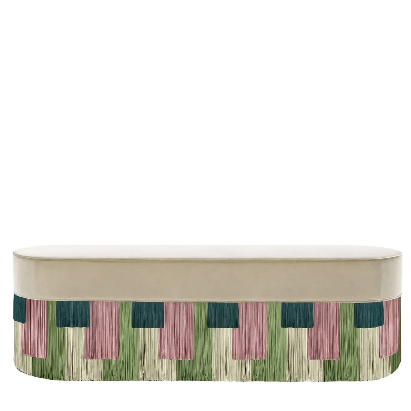 Panca Geo Stripe Policroma in Velluto #2 di Lorenza Bozzoli