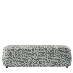 Panca Imbottita Eos Big con Pattern Grigio