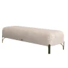 Panca imbottita Flare 02 beige con gambe metalliche